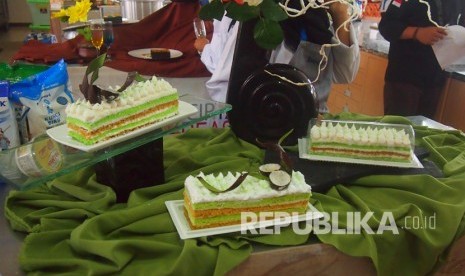 Bolpis Pandan Gula Merah karya siswa SMK di ajang Lomba Cipta Kreasi Resep Bogasari di Bandung.