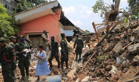 Flooding and landslides hit Sri Lanka on Saturday.