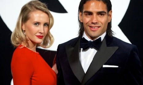 Lorelei Taron dan suaminya Radamel Falcao 