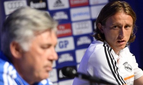 Luka Modric bersama Carlo Ancelotti