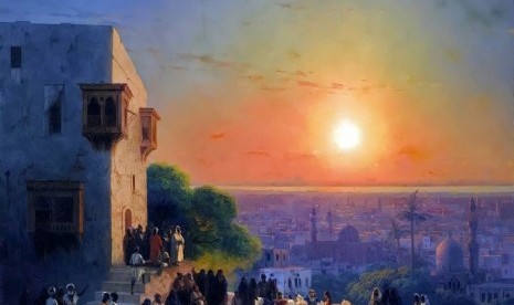 Lukisan Evening in Cairo karya Ivan Aivazovsky.