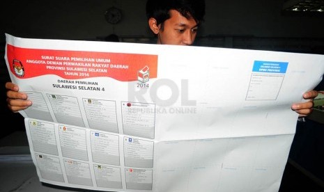 Surat suara Pemilu Legislatif (ilustrasi)