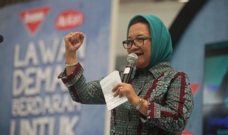 Kepala Dinas Kesehatan DKI Jakarta DR Dien Ermawati, M.KES menjelaskan meningkatnya kasus demam berdarah di DKI Jakarta. 