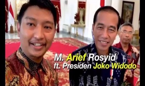 M Arief Rosyid ngevlog bareng Presiden Joko Widodo di Istana Negara