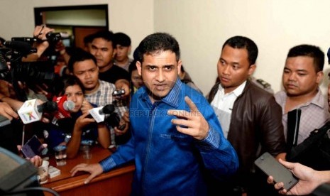 M. Nazaruddin usai menjadi saksi pada sidang lanjutan dugaan suap kasus proyek Hambalang dengan terdakwa Anas Urbaningrum di Pengadilan Tipikor Jakarta, Senin (25/8). (Republika/ Wihdan)