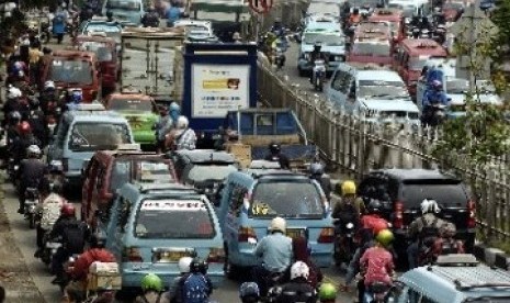 Macet parah di Warung Buncit, Jakarta Selatan