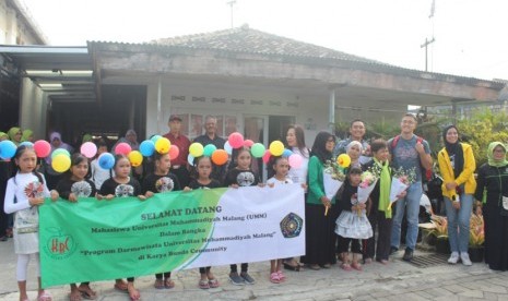 Mahasiswa asing mengikuti program Village Home Stay dari Bahasa Indonesia  untuk Penutur Asing (BIPA) Universitas Muhammadiyah Malang (UMM).