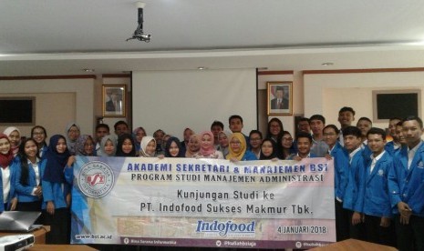 Mahasiswa ASM BSI Jakarta menyelenggarakan kunjungan industri ke PT Indofood Sukses Makmur Tbk di Bekasi, Jawa Barat.