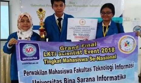 Mahasiswa UBSI meraih prestasi di Lomba Karya Tulis Ilmiah (LKTI) Tingkat Nasional.