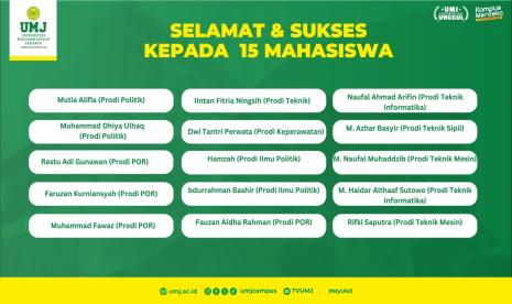 Mahasiswa Universitas Muhammadiyah Jakarta berhasil menyabet 11 medali emas dengan 7 emas, 4 perak, dan 4 perunggu dalam kejuaraan nasional pencak silat. 