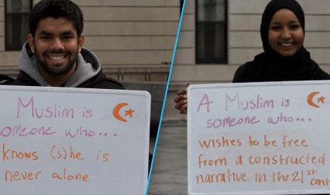 Mahasiswa Universitas Yale mengkampanyekan arti penting menjadi seorang Muslim.