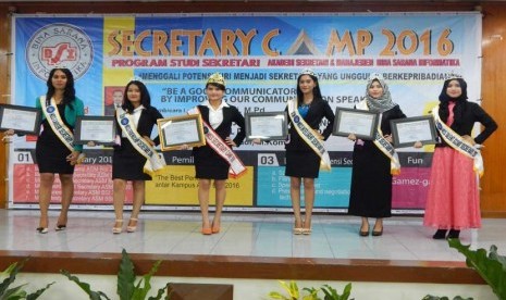 Mahasiswi Finalis Miss Secretary Camp 2016 ASM BSI Jakarta.