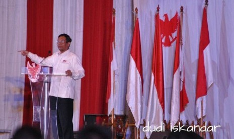  Mahfud MD dalam acara Konsolidasi Nasional Koordinator Saksi Prabowo-Hatta di  Jakarta, Senin (23/6)