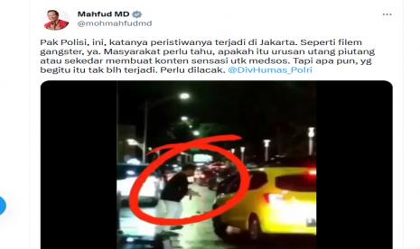 Aksi Arogan Fortuner Hajar Mobil Mungil Brio Viral, Mahfud MD: Seperti Film Gangster