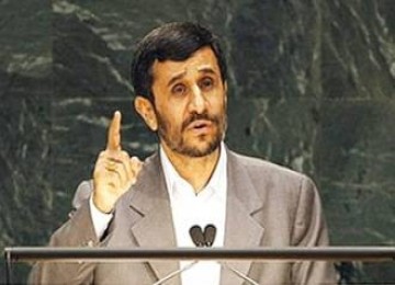 Mahmoud Ahmadinejad ketika berbicara di PBB