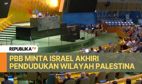 Majelis Umum PBB mengeluarkan resolusi yang meminta Israel menghentikan pendudukannya atas wilayah-wilayah Palestina.