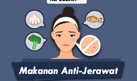 Makanan yang bisa mencegah wajah berjerawat.