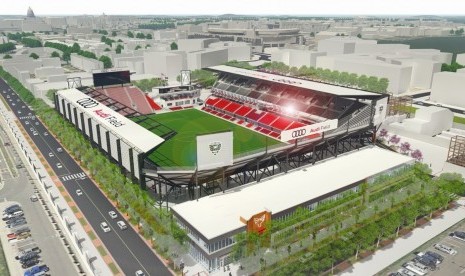 Maket Audi Field, stadion baru DC United.