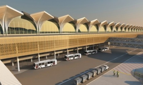 Maket bandara baru di Madinah