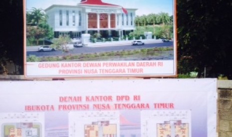 Maket gedung DPD RI di Kupang.