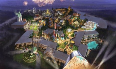 Maket Resort dan Taman Bermain Fox di Dubai