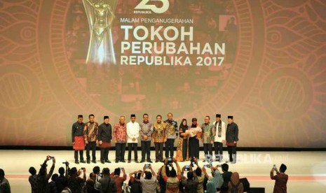 Awarding night of Tokoh Perubahan Republika at Djakarta Theater, Jakarta, Tuesday (April 10).