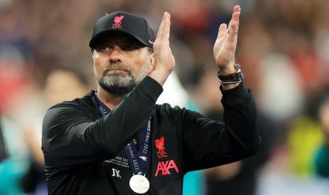 Manager Liverpool, Juergen Klopp, gagal membawa timnya menjuarai Liga Champions musim ini setelah kalah 0-1 dari Real Madrid di partai final di Stade de France, Paris, pada Ahad (29/5/2022) dini hari WIB.