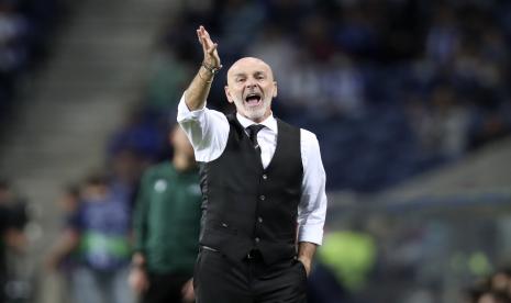 Pelatih AC Milan Stefano Pioli.