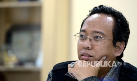 Manajer Aksi Cepat Tanggap (ACT) Lukman Azis Kurniawan bersilaturahim ke Kantor Harian Republika, Jakarta, Kamis (10/8). 