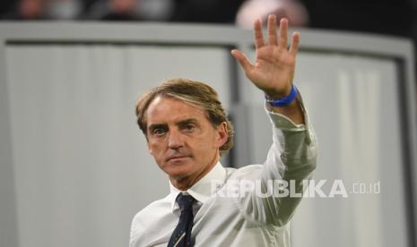 Pelatih Italia Roberto Mancini.