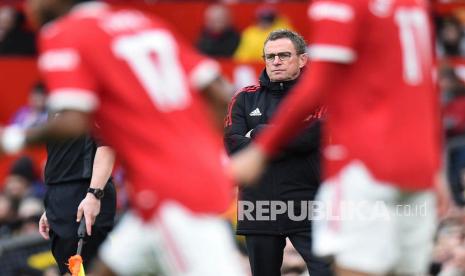 Manajer sementara Manchester United Ralf Rangnick 