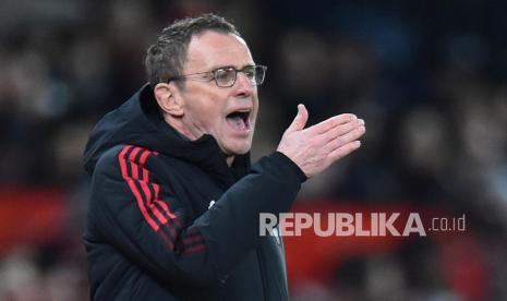 Manajer sementara Manchester United Ralf Rangnick