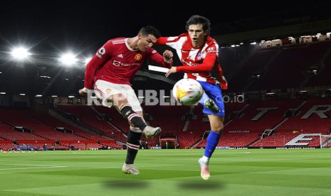 Manchester United vs Atletico Madrid, adu tajam dua penyerang Portugal, Cristiano Ronaldo (kiri) dan Joao Felix. 