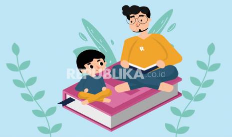 Kegiatan membaca bersama bisa makin mendekatkan hubungan emosional antara orang tua dan anak (ilustrasi). 