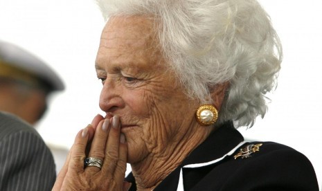 Mantan ibu negara Amerika Serikat (AS) Barbara Bush pada 2006.