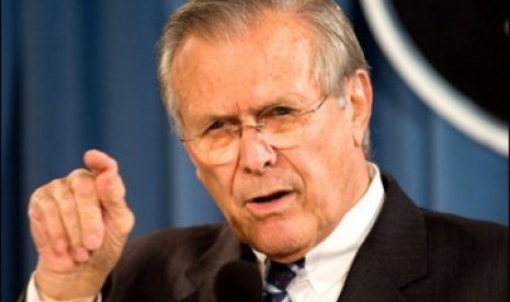 Mantan Menteri Pertahanan AS yang juga merupakan arsitek perang Afghanistan, Donald Rumsfeld