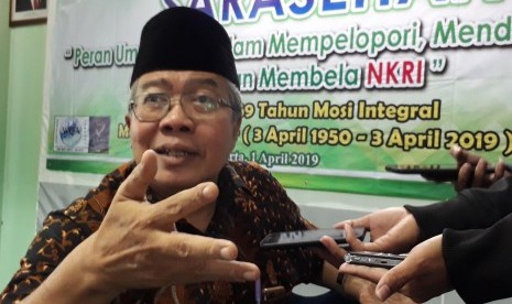 Mantan Sekretaris Mohammad Natsir (Pendiri Masyumi), Lukman Hakiem di Kantor MUI Pusat, Senin (1/3). 