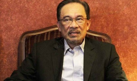 Mantan Wakil Perdana Menteri Malaysia Dato Seri Anwar Ibrahim. (Republika/ Yasin Habibi)