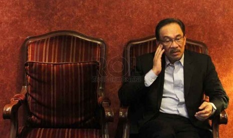 Mantan Wakil Perdana Menteri Malaysia Dato Seri Anwar Ibrahim. (Republika/ Yasin Habibi)