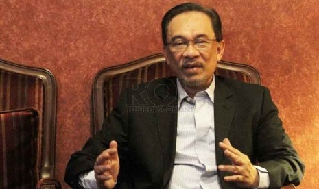 Mantan Wakil Perdana Menteri Malaysia Dato Seri Anwar Ibrahim. (Republika/ Yasin Habibi)