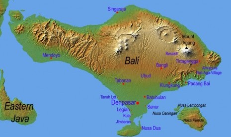 Map of Bali Province 