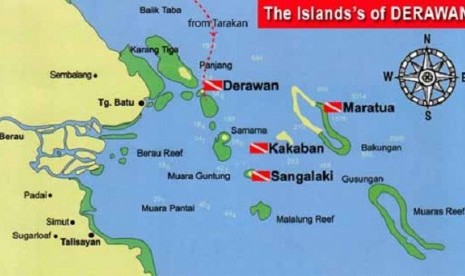 Map of Derawan