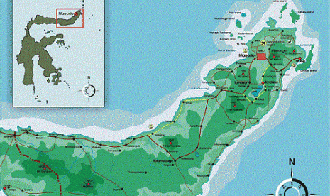 Map of Manado and North Sulawesi