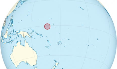 Map of Nauru (red circle)