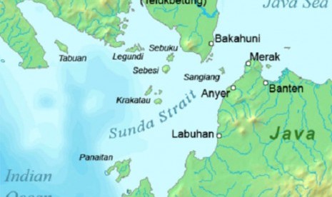 Map of Sunda Strait