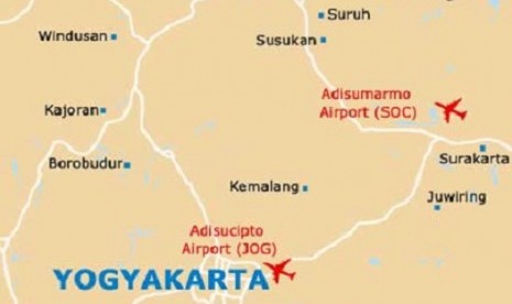 Map of Yogyakarta (illustration)