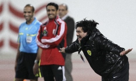 Maradona saat melatih klub Uni Emirat Arab, Al Wasl 