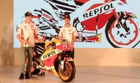 Marc Marquez dan Dani Pedrosa turut hadir di acara peluncuran All New Honda CBR250RR.