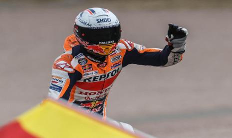 Marc Marquez saat memenangi GP Jerman, Ahad (20/6)