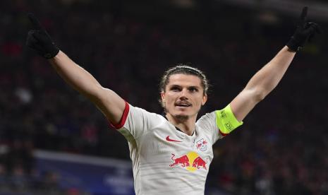  Gelandang RB Leipzig, Marcel Sabitzer.